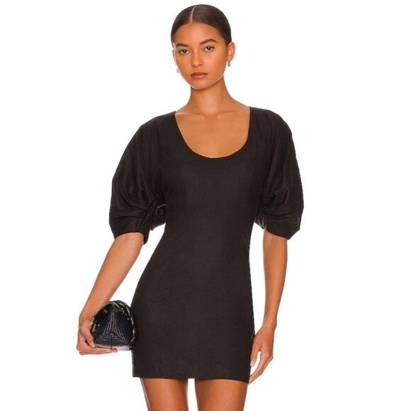 NWT L'Academie Ottilie Mini Black Dress Size S - Picture 3 of 9